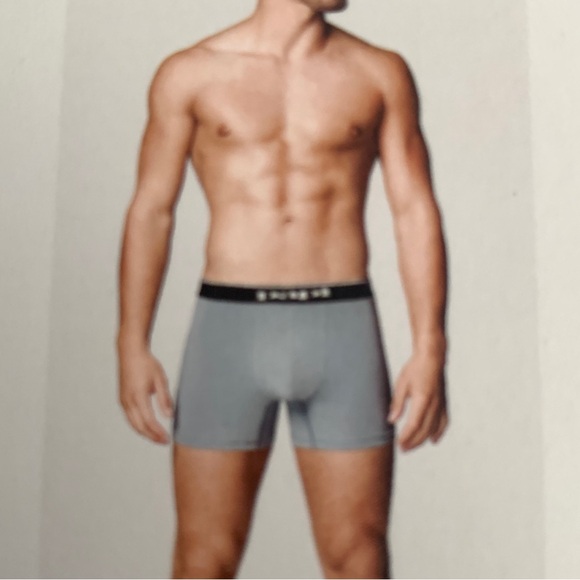 PAPI MENS BRAND NEW LIGHT GRAY COTTON STRETCH BOXER BRIEF MEDIUM (1 PAIR ONLY) - Picture 2 of 10
